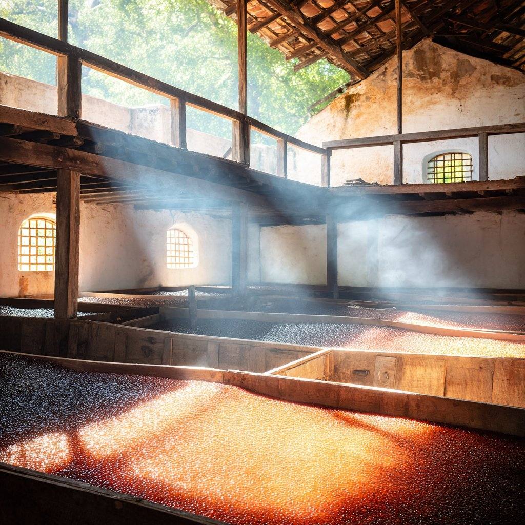 Open-air pine fermentation vats at a palenque